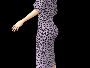 3d character female with clothing Model 3D