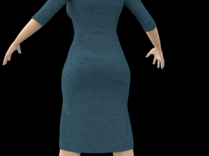 3d character female with clothing Model 3D