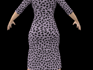 3d character female with clothing Model 3D