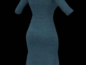 3d character female with clothing Model 3D