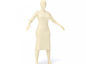 3d character female with clothing Model 3D