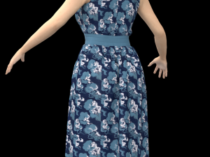 3d character female with clothing dress Model 3D