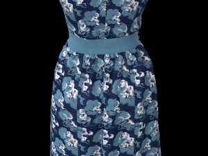 3d character female with clothing dress 3D Model