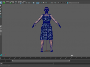3d character female with clothing dress Model 3D