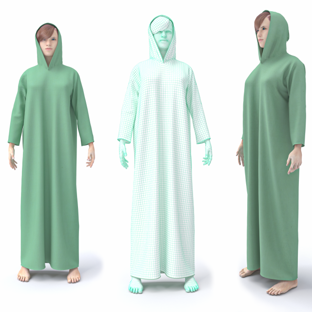 3d character female arabic clothing tradisional Modello 3D .c4d .max .obj .3ds .fbx .stl .blend 