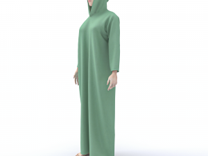 3d character female arabic clothing tradisional Modello 3D