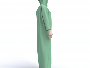 3d character female arabic clothing tradisional Modello 3D