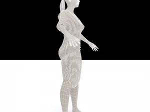 3d character female with clothing sindibad 3D Model