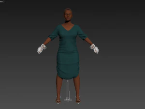 3d character female with clothing sindibad 3D Model