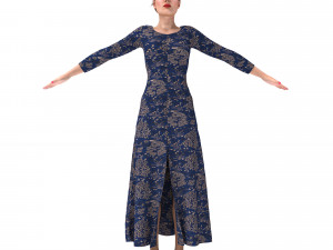 3d character female with clothing dress 3D 模型