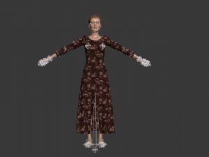 3d character female with clothing dress 3D 模型