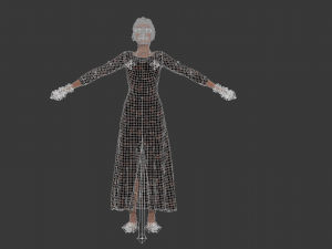3d character female with clothing dress 3D 模型