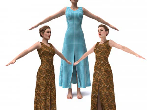 3D женщина в одежде 3D Модель