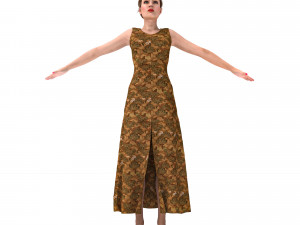 3d female with clothing Modello 3D