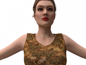 3d female with clothing Modello 3D