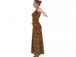 3d female with clothing Modello 3D
