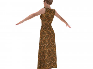 3d female with clothing Modello 3D