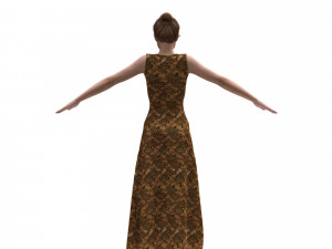 3d female with clothing Modello 3D