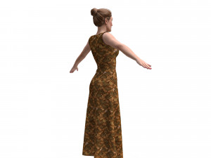 3d female with clothing Modello 3D