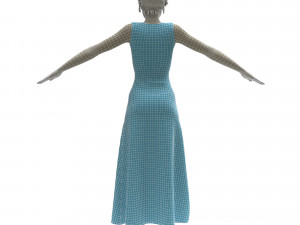3d female with clothing Modello 3D
