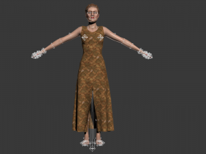3d female with clothing Modello 3D