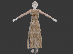 3d female with clothing Modello 3D