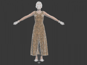 3d female with clothing Modello 3D