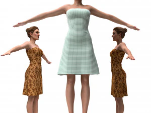 Mulher 3D realista com roupas Modelo 3D