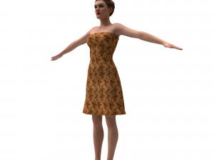 3d realistic female with clothing 3D Модель