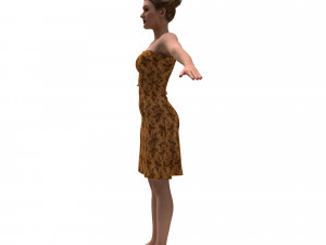 3d realistic female with clothing 3D Модель