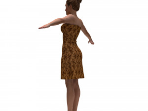 3d realistic female with clothing 3D Модель