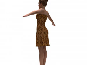 3차원, 현실적이다, 여성, 와, 의류 3D 모델