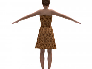 3d realistic female with clothing 3D Модель