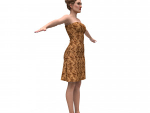 3d realistic female with clothing 3D Модель