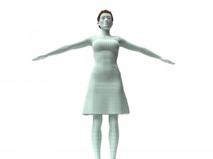 3d realistic female with clothing 3D Модель