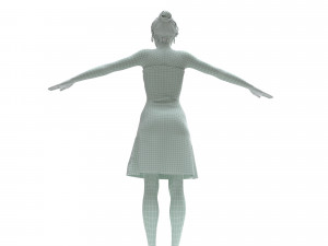 3d realistic female with clothing 3D Модель