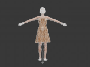 3d realistic female with clothing 3D Модель
