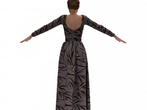 3d female with cloth dress model 3D Model