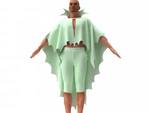 man in cape 3D Model