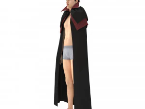 man with cloth cape vampire 3D Model