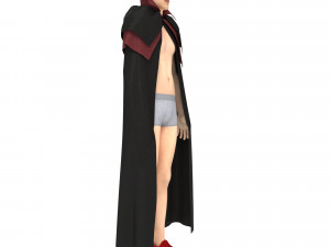 man with cloth cape vampire 3D मॉडल