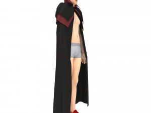man with cloth cape vampire 3D Model
