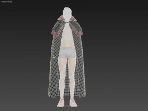 man with cloth cape vampire 3D Model