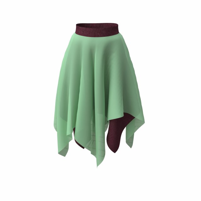skirt 3d 3D Модель .c4d .max .obj .3ds .fbx .stl .blend 