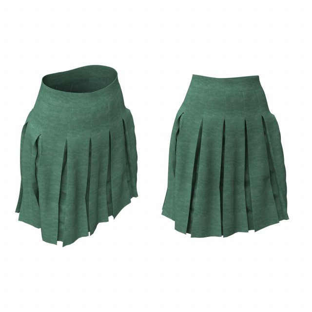skirt stitched 3D Model .c4d .max .obj .3ds .fbx .stl .blend 