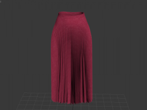 skirts accordion pleated 3D Model