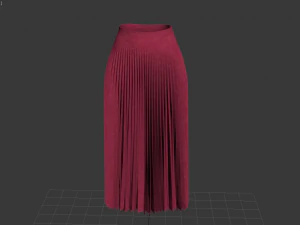 skirts accordion pleated 3D Model
