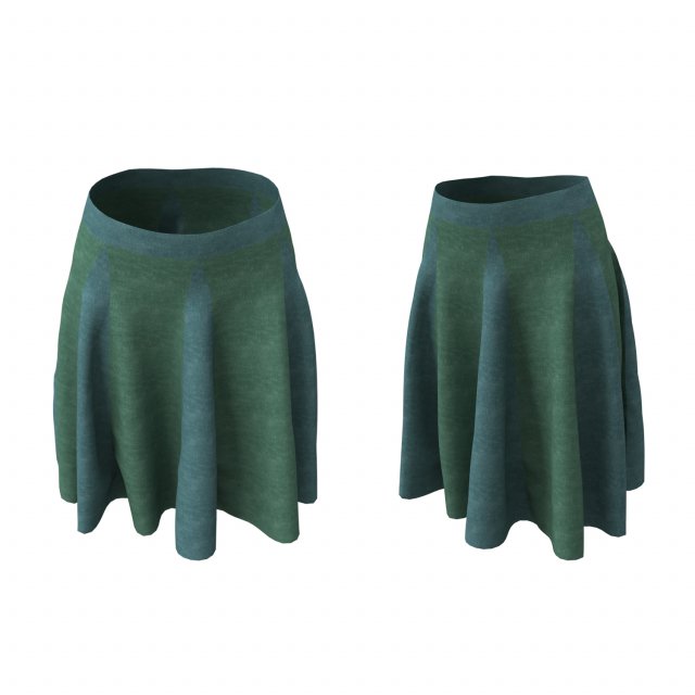 skirts gored 3D Model .c4d .max .obj .3ds .fbx .stl .blend 