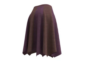 स्कर्ट रूमाल पैनलयुक्त 3D मॉडल