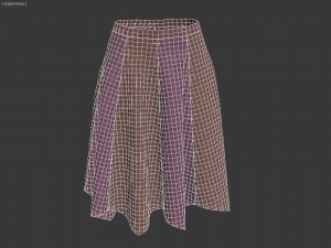 skirts handkerchief paneled 3D 모델